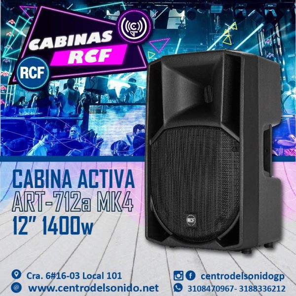 cabina activa art712 a mk4 rcf de 12“ 800watt cabina activa art712 a mk4 rcf de 12“ 800watt