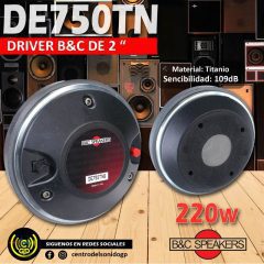 driver b&c de750tn de 2" 220w