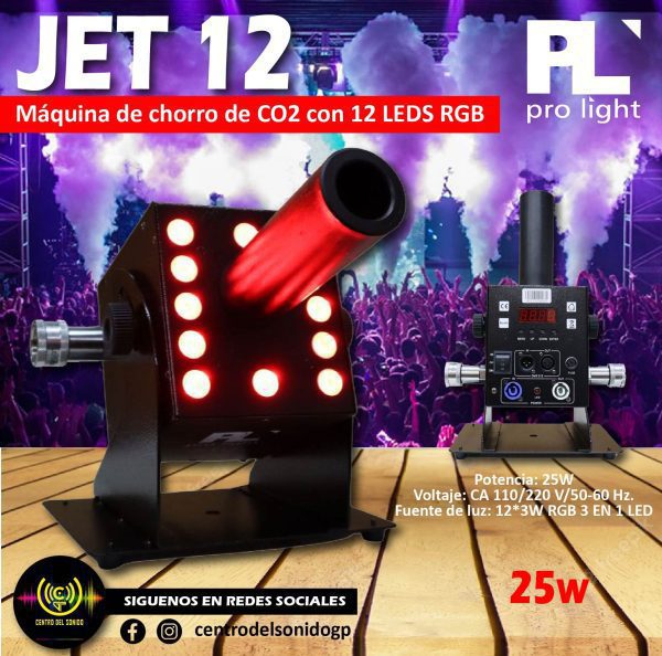 jet12 máquina de chorro de co2 con 12 leds rgb (pantalla digital) jet12 máquina de chorro de co2 con 12 leds rgb (pantalla digital)