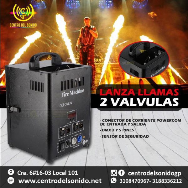 maquina de fuego 2 válvulas dmx maquina de fuego 2 válvulas dmx