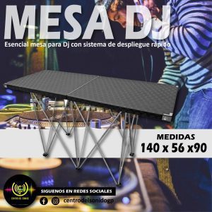mesa para dj en madera