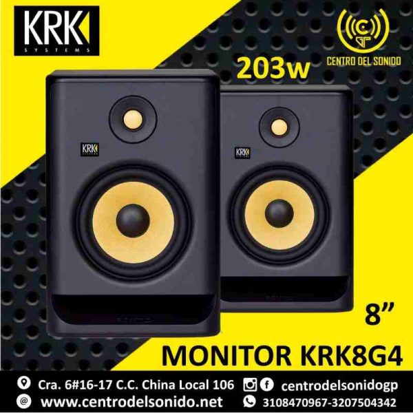 Monitor-de-estudio-rokit-krk-8g4-negro monitor de estudio rokit krk 8g4 negro y blanco (juego)