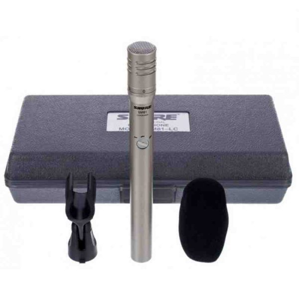 micrófono de condensador unidireccional shure sm81lc