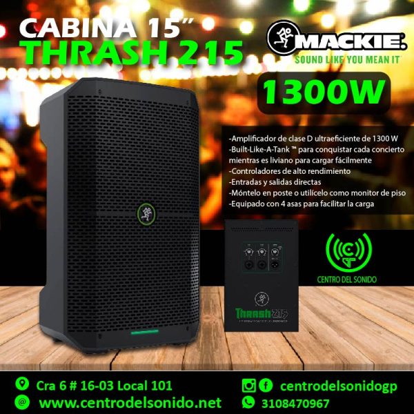 mackie trash 215 altavoz activo profesional 15" mackie trash 215 altavoz activo profesional 15"