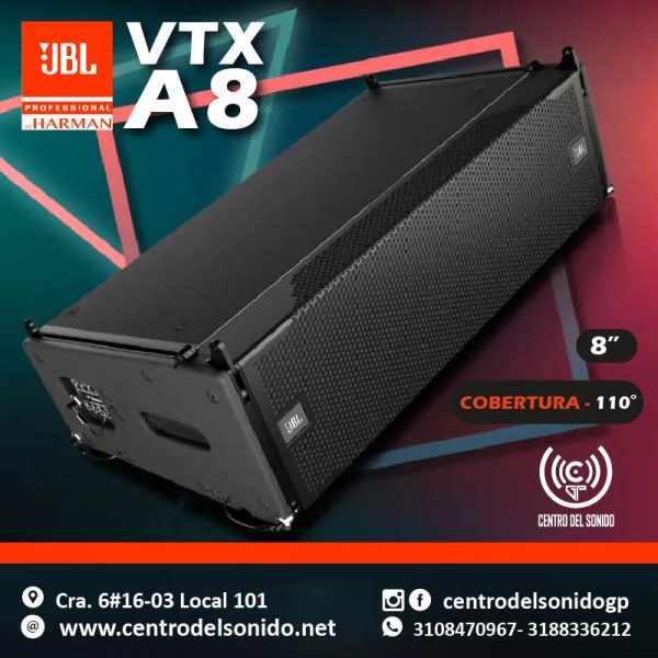 jbl vtx a8 line array pasivo – 990w – 139db – dispersión 110 jbl vtx a8 line array pasivo – 990w – 139db – dispersión 110