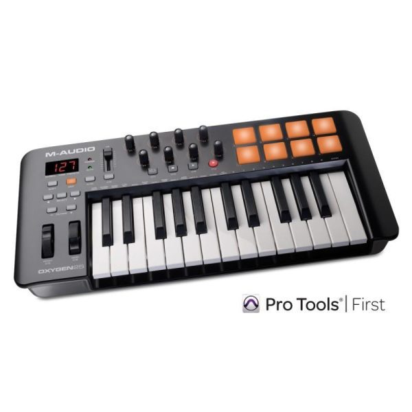 controlador midi oxygen 25 iv m audio