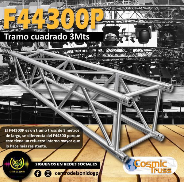 tramo 40x40 de 3m f44300p cosmic truss (copia) tramo 40x40 de 3m f44300p cosmic truss (copia)