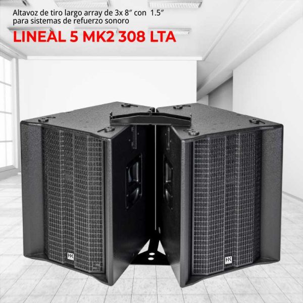 altavoz de tiro largo array de 3x 8″ con 1.5″ para sistemas de refuerzo sonoro lineal 5 mk2 308 lta