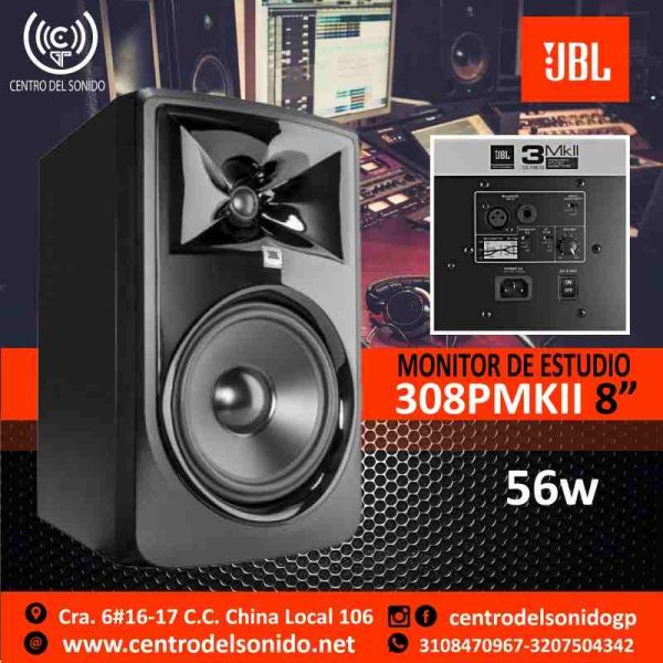 monitor-de-estudio-308p-mkii-jbl juego de monitores de estudio 308p mkii jbl x unidad