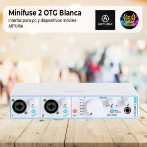 interfaz para pc y dispositivos móviles arturia minifuse 2 otg blanca