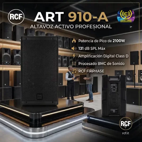cabina activo art 910 a de 10" 2100 watt rcf