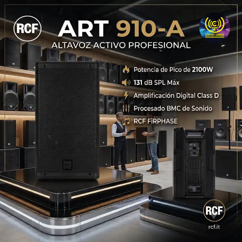 cabina activo art 910 a de 10" 2100 watt rcf