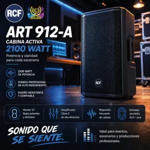 altavoz cabina activa art 912 a 2100watt rcf