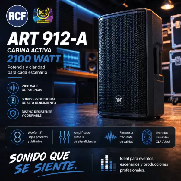 altavoz cabina activa art 912 a 2100watt rcf altavoz cabina activa art 912 a 2100watt rcf