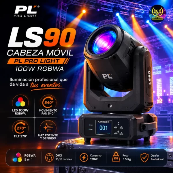 cabeza móvil ls90 90w