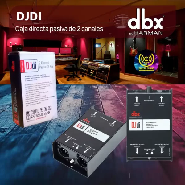 djdi caja directa pasiva de 2 canales