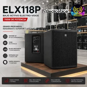 bajo activo elx118p electro voice 700w