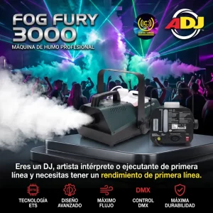 máquina de humo fog fury 3000