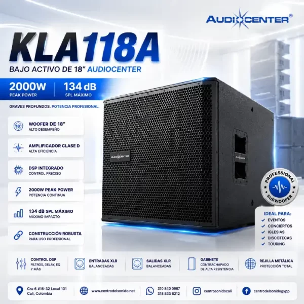 bajo activo de 18" kla118a bajo activo de 18" kla118a