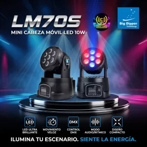 mini cabeza móvil lm70s big dipper 10w