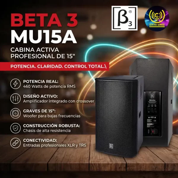 cabina activa 15 "mu15a beta 3 460watt cabina activa 15 "mu15a beta 3 460watt