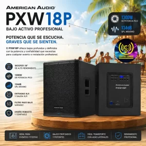bajo activo pxw18p american audio