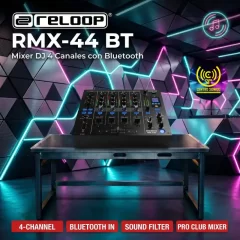 rmx 44 bt mixer reloop 4 canales con bluetooth