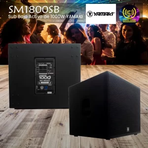 sub bajo activo de 1000w yamaki sm1800sb