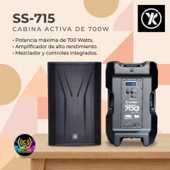 cabina activa yamaki ss715 de 700watt sin base