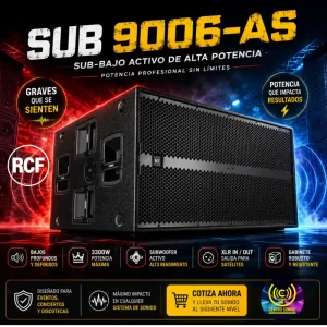 sub bajo woofer activo profesional sub 9006 as