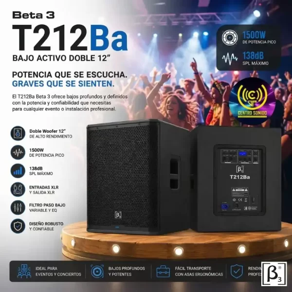 t212ba beta 3 bajo activo doble12" t212ba beta 3 bajo activo doble12"