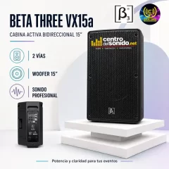 cabina activa beta three vx15a bidireccional 15"