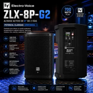 altavoz de 8 " zlx 8p g2 electrovoice