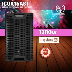 cabina activa icoa15abt 1200w con bluetooth