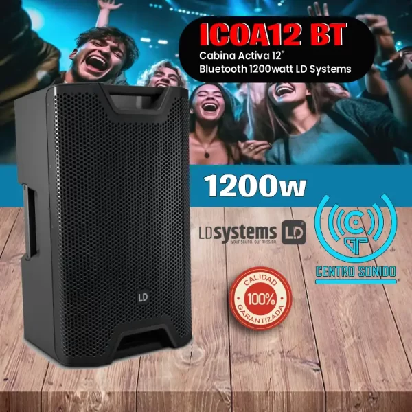 icoa12 bt cabina activa 12" bluetooth 1200watt ld systems icoa12 bt cabina activa 12" bluetooth 1200watt ld systems