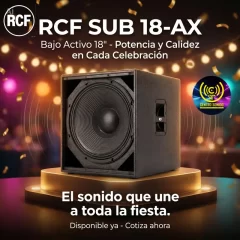 rcf sub 18 ax bajo activo 18"