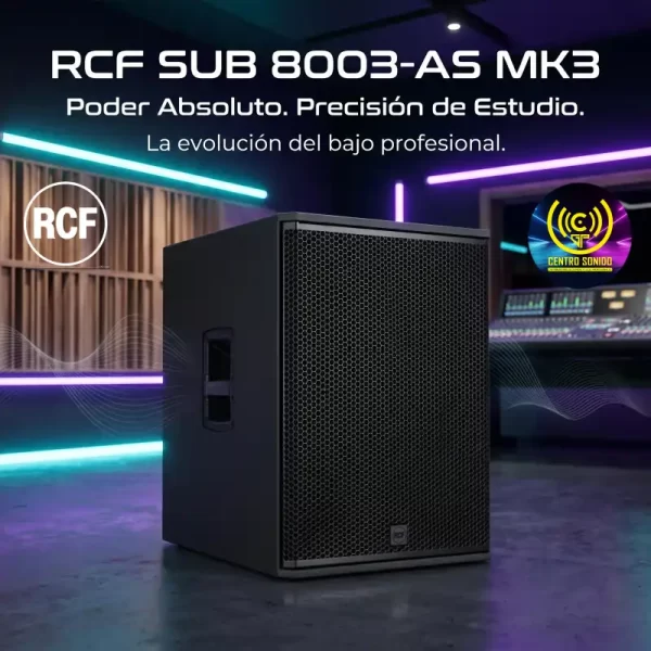 subwoofer activo de 18" rcf sub 8003 mk3 subwoofer activo de 18" rcf sub 8003 mk3