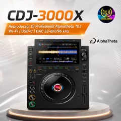reproductor dj profesional cdj 3000x alphatheta 10.1″ wi fi | usb c | dac 32 bit/96 khz