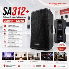 sa312+ cabina activa audiocenter 2000w 132db