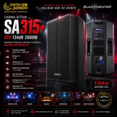 sa315+ cabina activa audiocenter dsp 134db 2000w