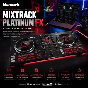 controlador dj 2 canales mixtrackplatinumfx