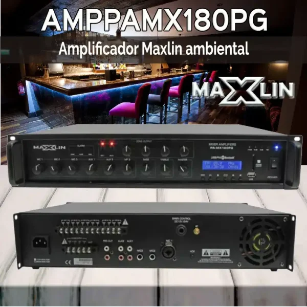 amplificador maxlin ambiental amppamx180pg amplificador maxlin ambiental amppamx180pg