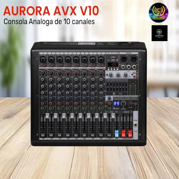 consola analoga de 10 canales aurora avx v10 consola analoga de 10 canales aurora avx v10