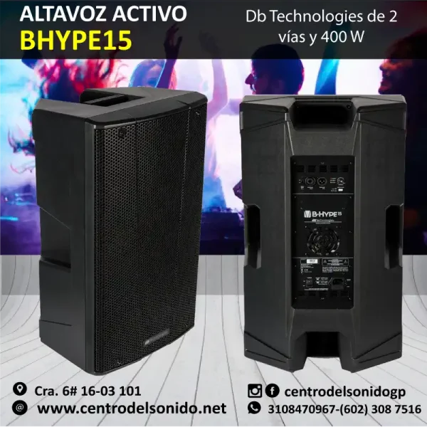 altavoz activo bhype15 db technologies de 2 vías y 400 w altavoz activo bhype15 db technologies de 2 vías y 400 w