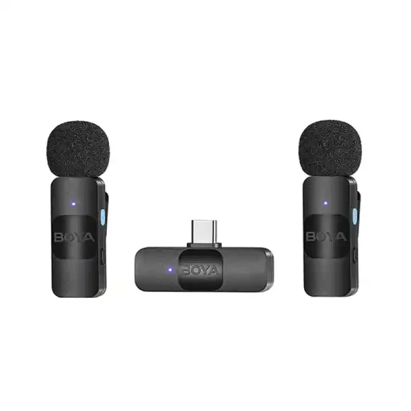 micrófono boya by v20 inalámbrico doble usb c para android