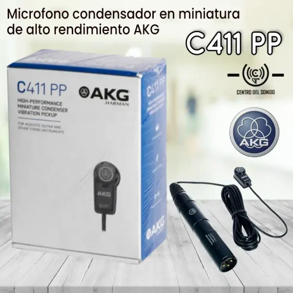 microfono condensador en miniatura de alto rendimiento con conector xlr estándar akg c411pp microfono condensador en miniatura de alto rendimiento con conector xlr estándar akg c411pp