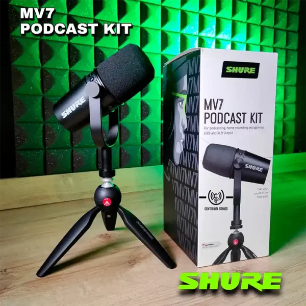 microfono shure mv7kbndl microfono shure mv7kbndl