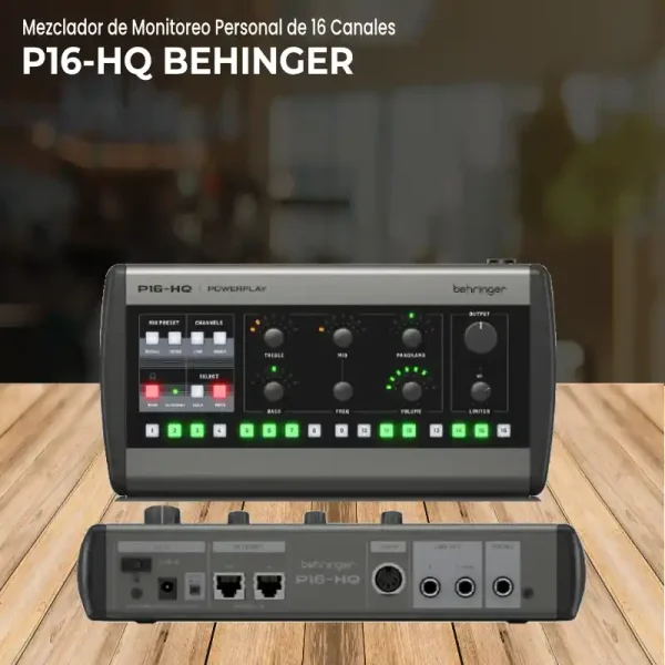 mezclador de monitoreo personal de 16 canales behringer p16 hq mezclador de monitoreo personal de 16 canales behringer p16 hq