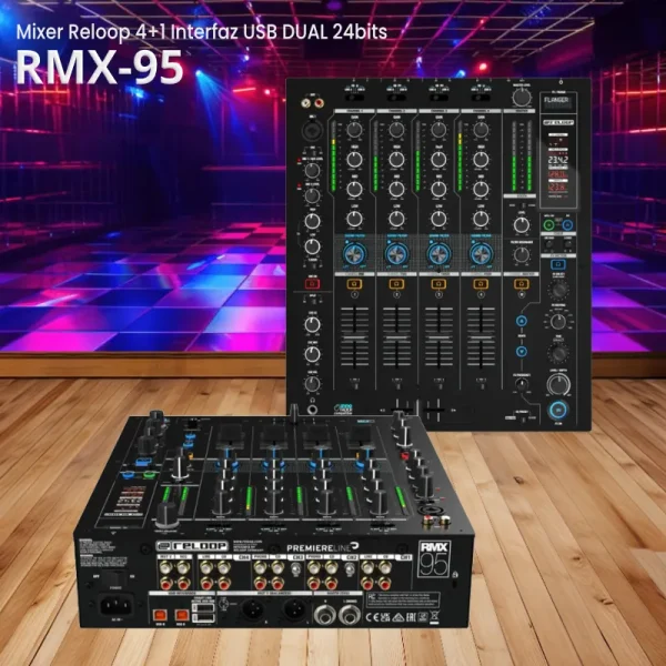 mixer rmx 95 reloop 4+1 interfaz usb dual 24bits mixer rmx 95 reloop 4+1 interfaz usb dual 24bits