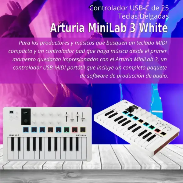 arturia minilab 3 mini controlador usb c de 25 teclas delgadas arturia minilab 3 mini controlador usb c de 25 teclas delgadas